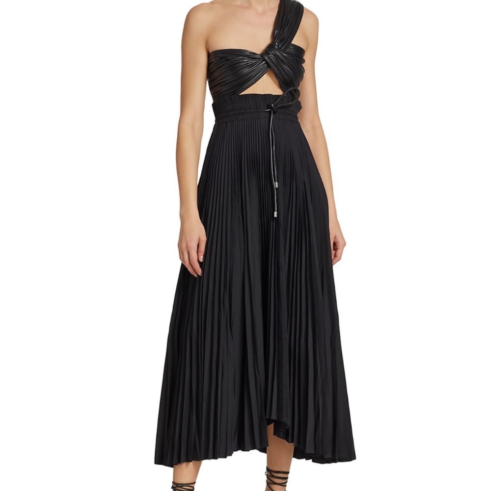 ALC Addie Cut-Out Pleated Midi-Dress, worn once, size 2